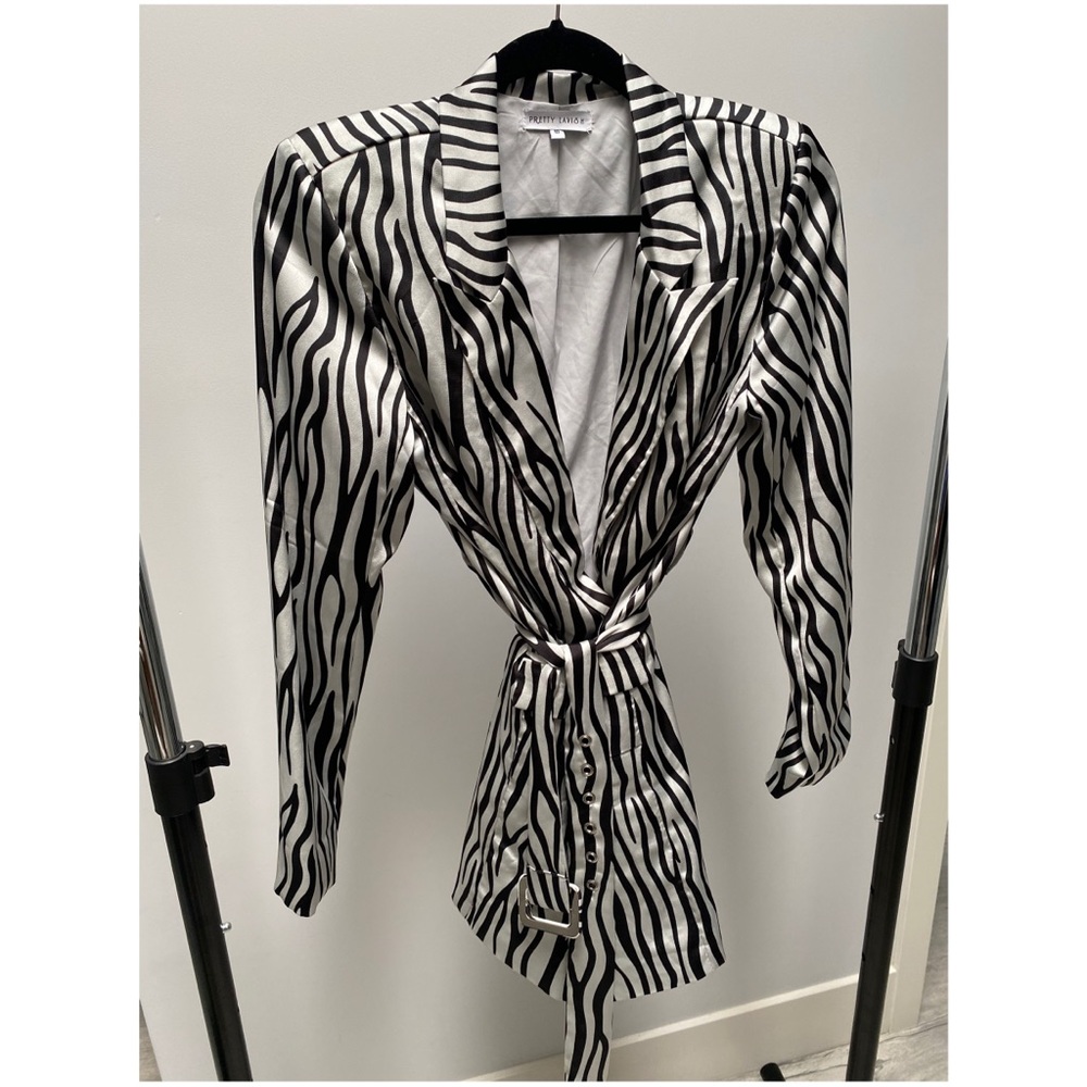 Zebra print blazer dress